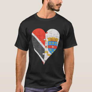 Trinidad & Tobago St Barts Vlag Hart T-shirt
