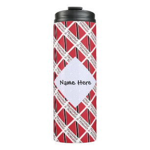 Trinidad Tobago Trinidadian Flag Tiled Personalize Thermosbeker