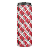 Trinidad Tobago Trinidadian Flag Tiled Personalize Thermosbeker (Achterkant)