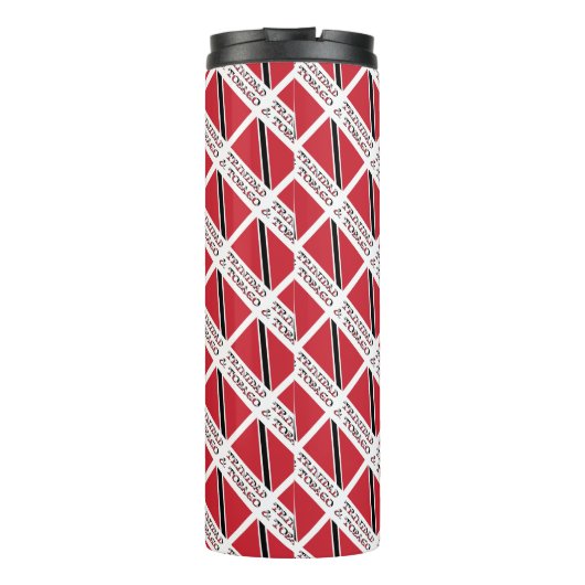 Trinidad Tobago Trinidadian Flag Tiled Personalize Thermosbeker (Achterkant)