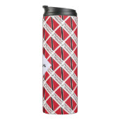 Trinidad Tobago Trinidadian Flag Tiled Personalize Thermosbeker (Geroteerd rechts)