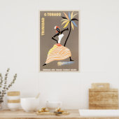 Trinidad Tobago Vintage Reisposter Print (Keuken)
