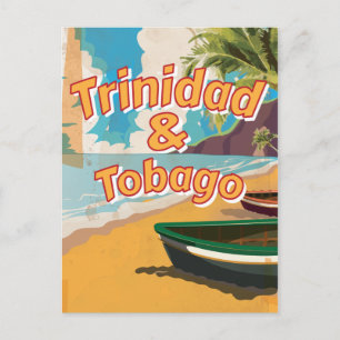 Trinidad & Tobago Vintage vakantieposter Briefkaart