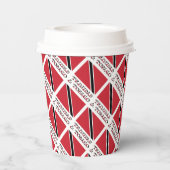 Trinidad Tobago vlag betegeld gepersonaliseerd Papieren Bekers (Achterkant)