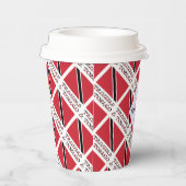 Trinidad Tobago vlag betegeld gepersonaliseerd Papieren Bekers (Rechts)