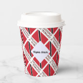 Trinidad Tobago vlag betegeld gepersonaliseerd Papieren Bekers (Voorkant)