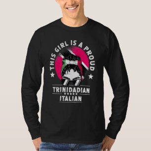 Trinidad&Tobago Vlag Italië Gekweekte Vrouwen Meis T-shirt