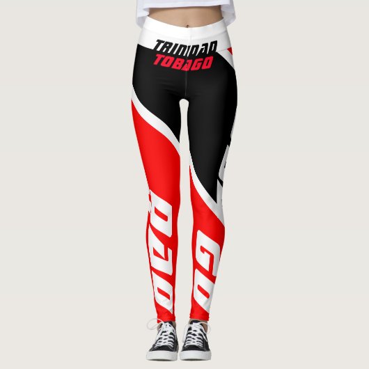 TRINIDAD TOBAGO VLAG LEGGINGS DOOR. HAVIC ACD (Voorkant)