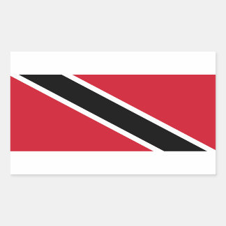 Trinidad Tobago Vlag Rechthoek Glanzende Stickers