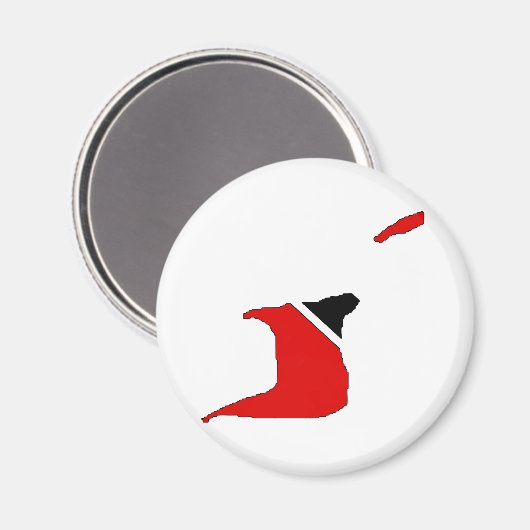 Trinidad Tobago Vlaggenkaart op ware grootte Magneet (Voorkant / Achterkant)