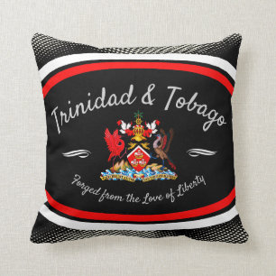 Trinidad & Tobago Wapenschild Witte Dot Patroon Kussen