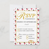TRINIDAD TOBAGO Wedding RSVP-reactiekaart RSVP Kaartje (Voorkant)