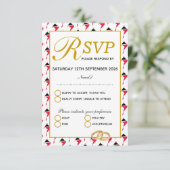 TRINIDAD TOBAGO Wedding RSVP-reactiekaart RSVP Kaartje (Staand voorkant)