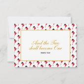 TRINIDAD TOBAGO Wedding RSVP-reactiekaart RSVP Kaartje (Achterkant)