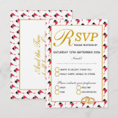 TRINIDAD TOBAGO Wedding RSVP-reactiekaart RSVP Kaartje (Voorkant / Achterkant)