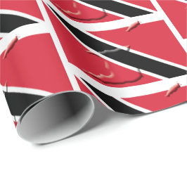 TRINIDAD VLAG met Kaartoverzicht Cadeaupapier
