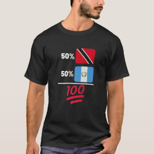 Trinidadiaan Plus Guatemala Mix Flag Erfgoed T-shirt