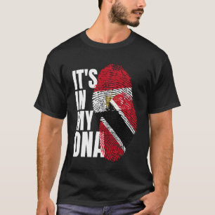 Trinidadiaanse en Egyptische Mix DNA Vlag Erfgoed T-shirt
