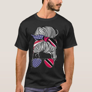Trinidadian American Patriot Grown Proud Women Gir T-shirt