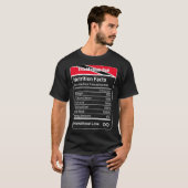 Trinidadian Dad Nutrition Facts Vaderdag Dad T-shirt (Voorkant volledig)