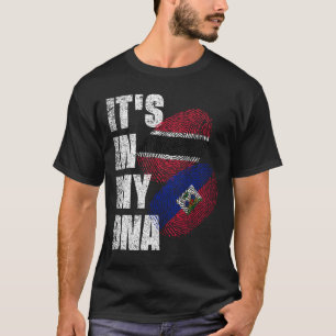 Trinidadian en Haïtiaanse Mix-DNA-vlag erfgoed T-shirt
