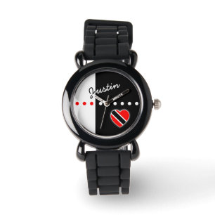 Trinidadian Heart Flag Horloge