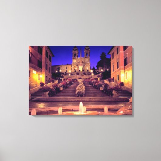 Trinità dei Monti (Rome) Vinyl Fotobehang Canvas Afdruk (Voorkant)