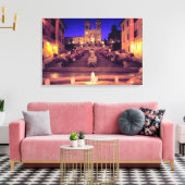Trinità dei Monti (Rome) Vinyl Fotobehang Canvas Afdruk (Insitu (Woonkamer))