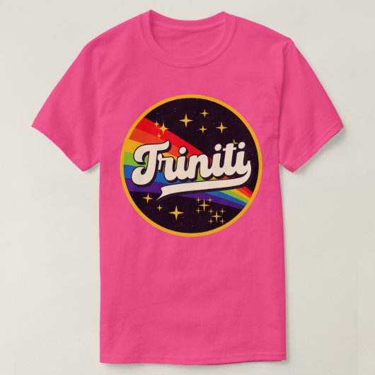 Triniti regenboog in ruimte  stijl t-shirt (Design voorkant)