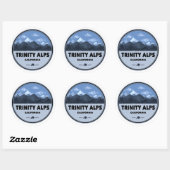 Trinity Alps California Camping Ronde Sticker (Vel)