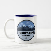 Trinity Alps California Camping Tweekleurige Koffiemok (Links)
