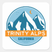 Trinity Alps California Vierkante Sticker (Voorkant)