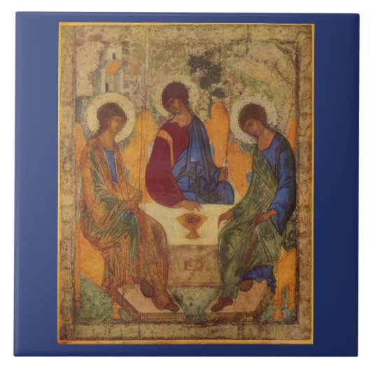 Trinity Angels bij Mamre Ceramic Tegel Tegeltje (Voorkant)