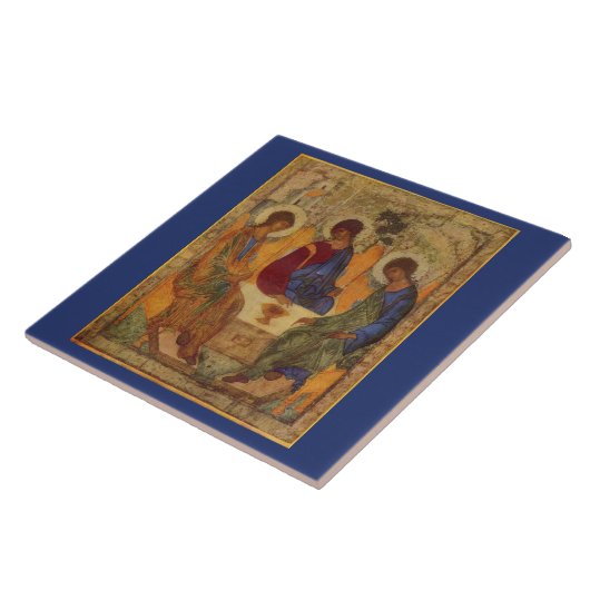 Trinity Angels bij Mamre Ceramic Tegel Tegeltje (Zijkant)