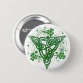 Trinity Celtic Clovers Ronde Button 5,7 Cm (Voorkant /achterkant)