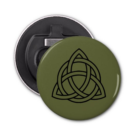 Trinity Celtic Knot Bottle Open Fridge Magnet Button Flesopener (Voorkant)
