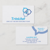 Trinity Chat Bubble Logo (blauw) Visitekaartje (Voorkant / Achterkant)