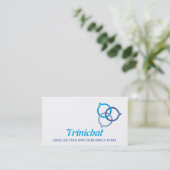 Trinity Chat Bubble Logo (blauw) Visitekaartje (Staand voorkant)