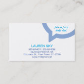 Trinity Chat Bubble Logo (blauw) Visitekaartje (Achterkant)