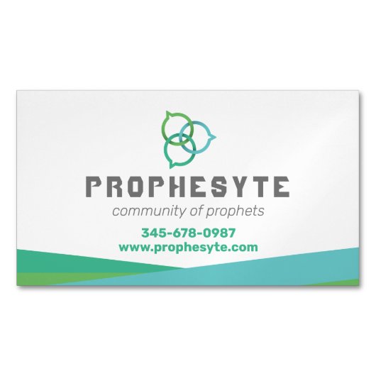 Trinity Chat Bubbles Magnetisch Visitekaartje (Voorkant)