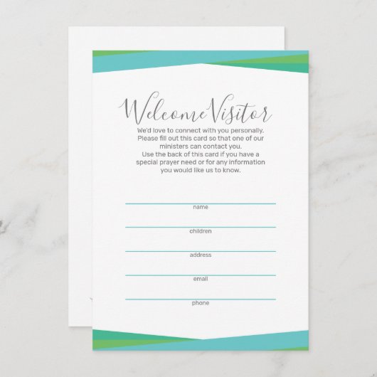 Trinity Chat Bubbles Visitor Kaart (Voorkant / Achterkant)