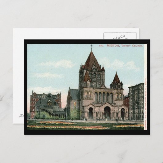 Trinity Church, Boston 1906  Briefkaart (Voorkant / Achterkant)