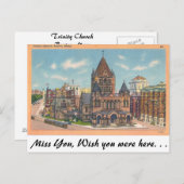 Trinity Church, Boston, Massachusetts Briefkaart (Voorkant / Achterkant)