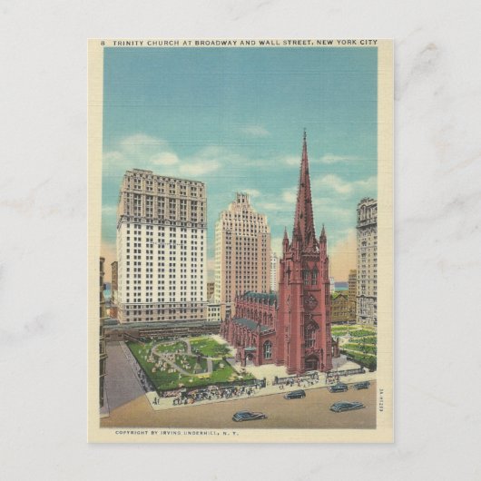  Trinity Church New York City, New York Briefkaart (Voorkant)
