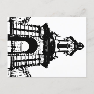 Trinity College Dublin Campanile, Zwart-wit Briefkaart
