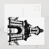 Trinity College Dublin Campanile, Zwart-wit Briefkaart (Voorkant / Achterkant)