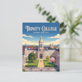Trinity College Dublin Ierland Briefkaart (Staand voorkant)
