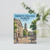 Trinity College Dublin Ierland Briefkaart (Staand voorkant)