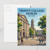 Trinity College Dublin Ierland Briefkaart (Voorkant / Achterkant)