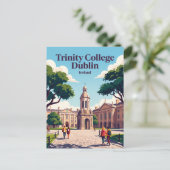 Trinity College Dublin Ierland Briefkaart (Staand voorkant)